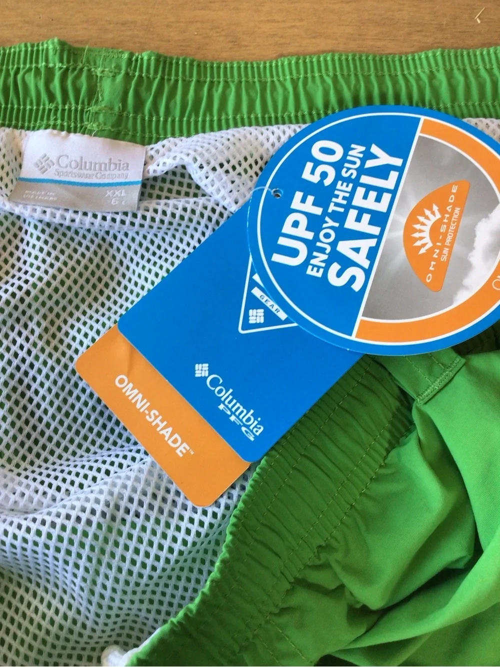 Columbia PFG Backcast III Water Shorts XXL Green UPF 50 Swim Trunks NWT